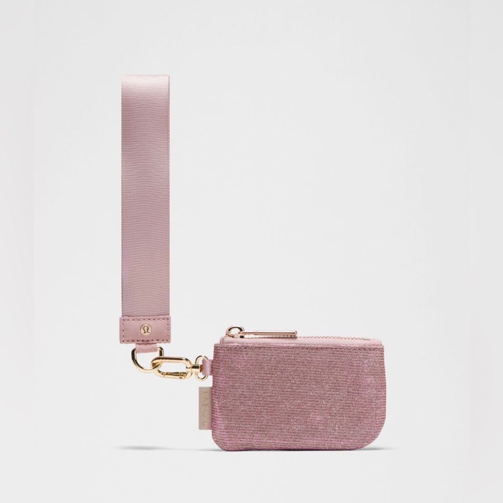 Lululemon Dual Pouch Wristlet Glitter Pink Champagne/ Mink Berry/ Gold - Picture 9 of 9